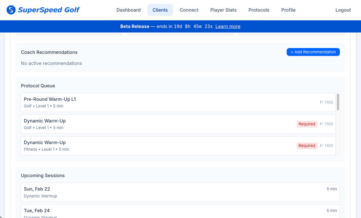 Personalized Training Recommendations
