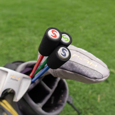 Three weighted SuperSpeed junior speed sticks for overspeed training