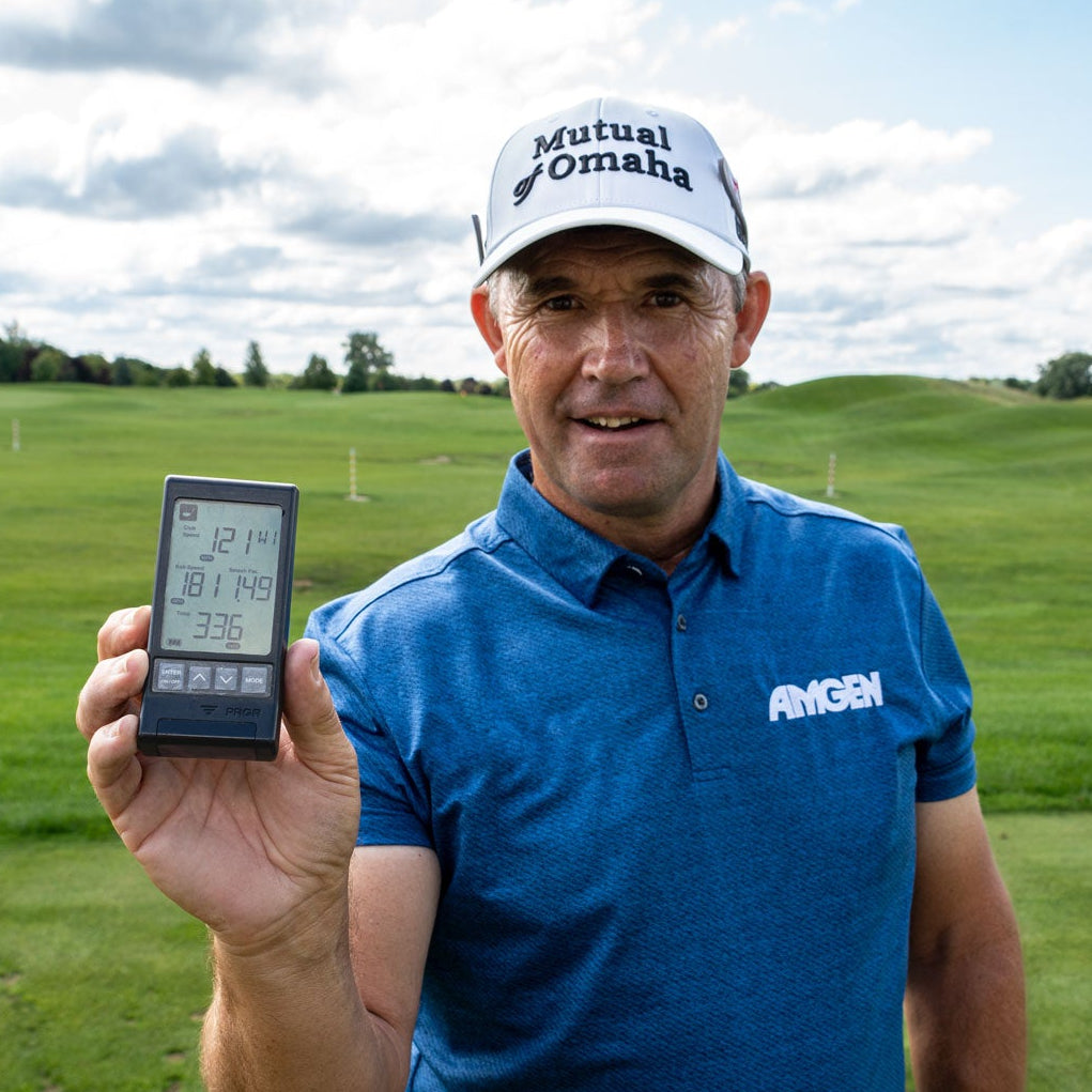 PRGR pocket launch monitor used for junior speed training